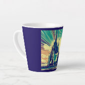 SF Futuristische Kerk 3 Latte Mok (Linkerhoek)