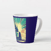 SF Futuristische Kerk 3 Latte Mok (Rechterhoek)