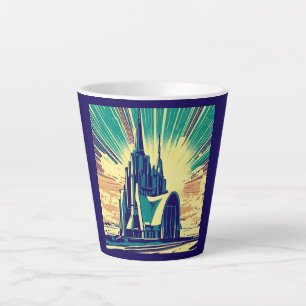 SF Futuristische Kerk 3 Latte Mok