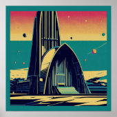 SF Futuristische Kerk 3 Poster (Voorkant)