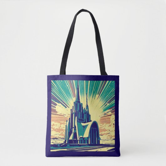 SF Futuristische Kerk 3 Tote Bag (Voorkant)