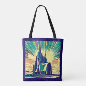 SF Futuristische Kerk 3 Tote Bag (Achterkant)