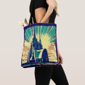 SF Futuristische Kerk 3 Tote Bag (Dichtbij)