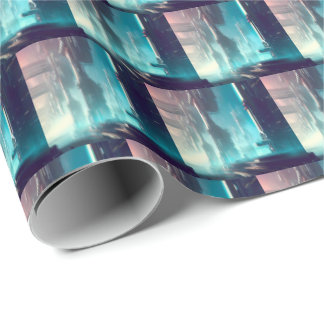SF Futuristische Stad 1 Cadeaupapier