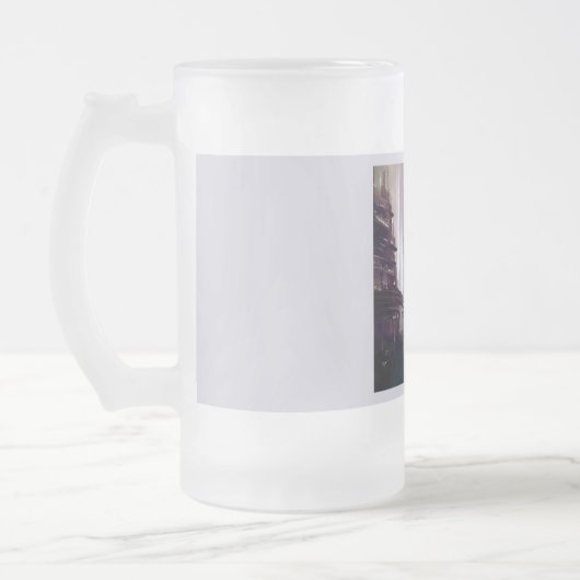 SF Futuristische Stad 2 Matglas Bierpul (Links)