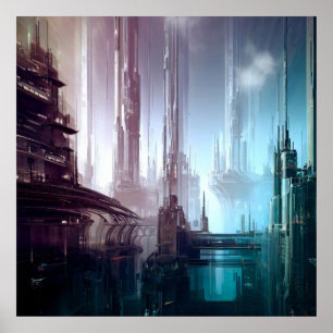 SF Futuristische Stad 2 Poster