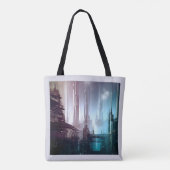 SF Futuristische Stad 2 Tote Bag (Achterkant)