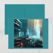 SF Futuristische Stad 3 Briefkaart (Voorkant / Achterkant)