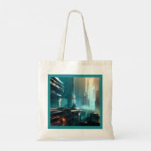 SF Futuristische Stad 3 Tote Bag (Achterkant)