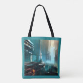 SF Futuristische Stad 3 Tote Bag (Achterkant)