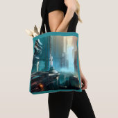 SF Futuristische Stad 3 Tote Bag (Dichtbij)