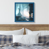 SF Futuristische Stad 4 Canvas Afdruk (Insitu (Slaapkamer))