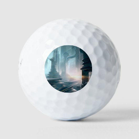 SF Futuristische Stad (4) Golfballen (Voorkant)