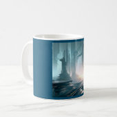SF Futuristische Stad 4 Koffiemok (Voorkant links)