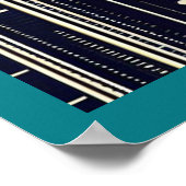 SF Futuristische Stad Woodcut 2 Poster (Hoek)