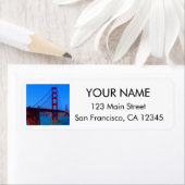 SF Golden Gate Bridge #7 Retouradreslabels Etiket (Insitu)