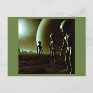SF Grijze Aliens 1 Briefkaart