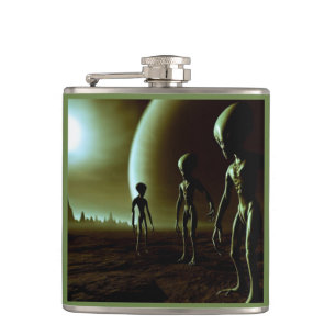 SF Grijze Aliens 1 Heupfles