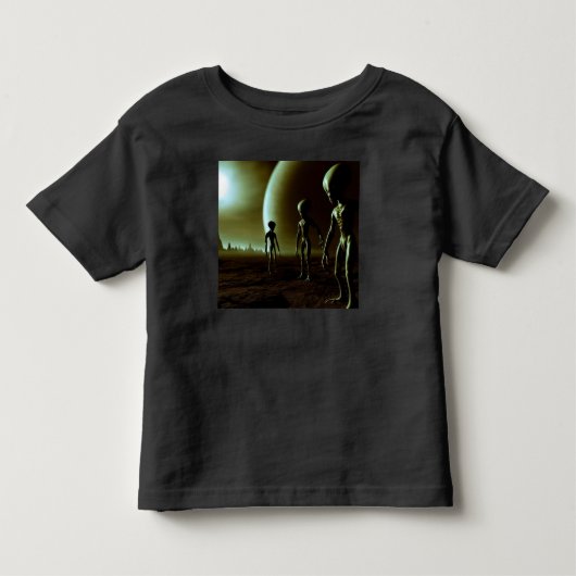 SF Grijze Aliens 1 Kinder Shirts (Voorkant)
