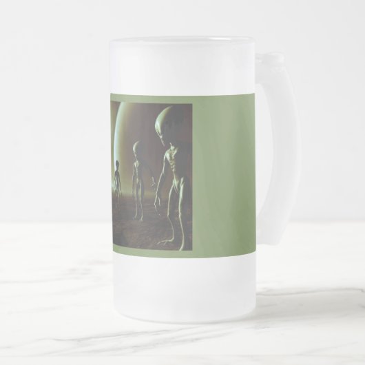 SF Grijze Aliens 1 Matglas Bierpul (Voorkant rechts)