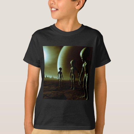 SF Grijze Aliens 1 T-shirt (Voorkant)