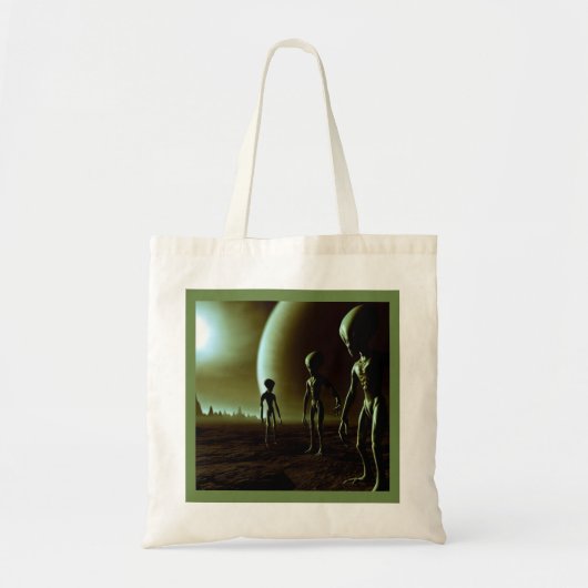SF Grijze Aliens 1 Tote Bag (Voorkant)