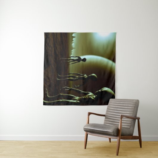 SF Grijze Aliens 1 Wandkleed (In Situ (horizontaal))