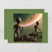 SF Grijze Aliens 2 Briefkaart (Voorkant / Achterkant)