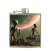 SF Grijze Aliens 2 Heupfles (Voorkant)