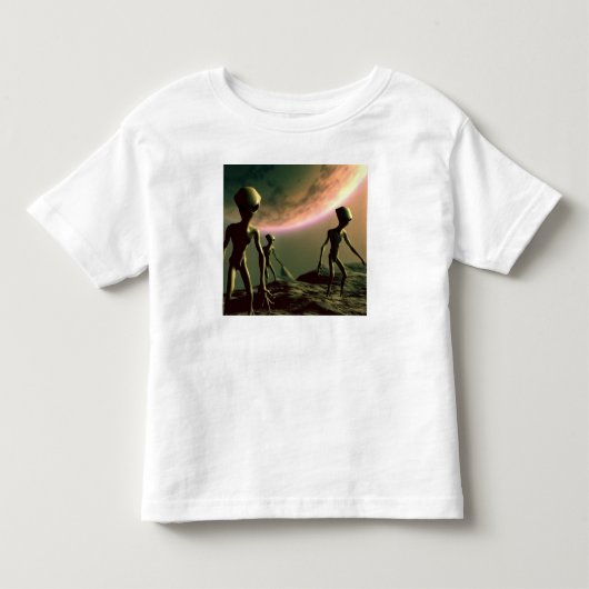 SF Grijze Aliens 2 Kinder Shirts (Voorkant)