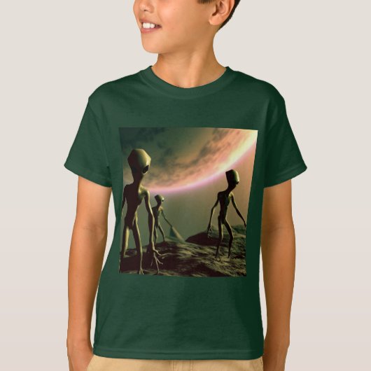 SF Grijze Aliens 2 T-shirt (Voorkant)