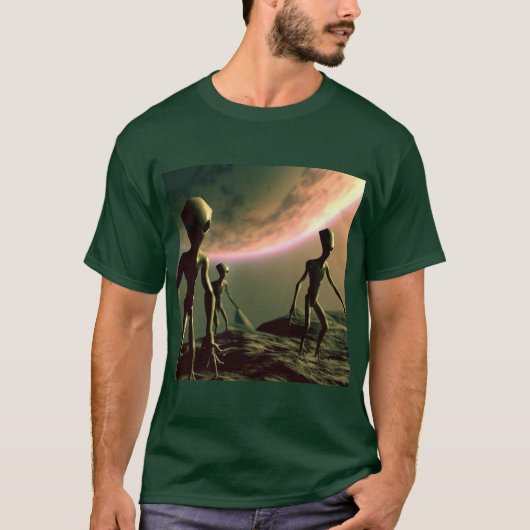 SF Grijze Aliens 2 T-shirt (Voorkant)