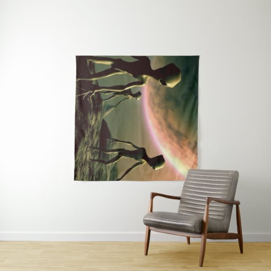 SF Grijze Aliens 2 Wandkleed (In Situ (horizontaal))