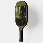 SF Grijze Aliens op Alien Planet (1) Pickleball Paddle (Links)