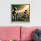SF Grijze Buitenaardse Wezens 2 Canvas Afdruk (Insitu (Woonkamer))