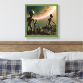 SF Grijze Buitenaardse Wezens 2 Canvas Afdruk (Insitu (Slaapkamer))