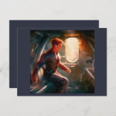 SF Hero aan boord van ruimteschip 1 Briefkaart (Voorkant / Achterkant)