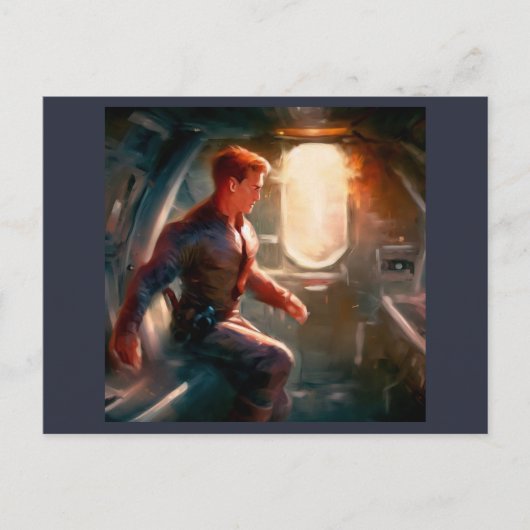 SF Hero aan boord van ruimteschip 1 Briefkaart (Voorkant)