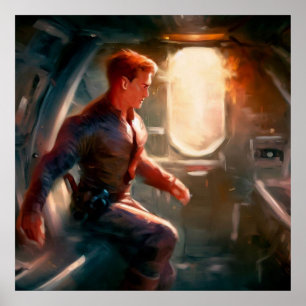 SF Hero aan boord van ruimteschip 1 Poster