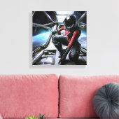 SF Hero aan boord van ruimteschip 2 Canvas Afdruk (Insitu (Woonkamer))