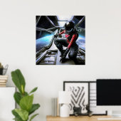 SF Hero aan boord van ruimteschip 2 Poster (Thuiskantoor)