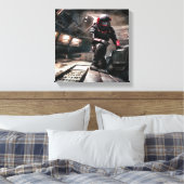 SF Hero aan boord van ruimteschip 3 Canvas Afdruk (Insitu (Slaapkamer))