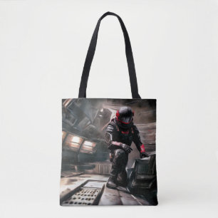 SF Hero aan boord van ruimteschip 3 Tote Bag