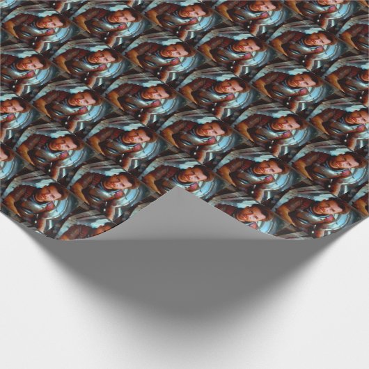 SF Hero aan boord van ruimteschip 4 Cadeaupapier (Hoek)