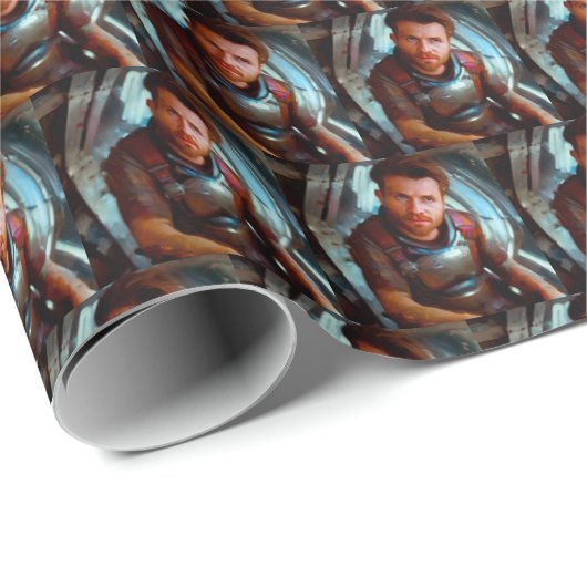 SF Hero aan boord van ruimteschip 4 Cadeaupapier (Rol Hoek)