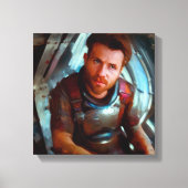 SF Hero aan boord van ruimteschip 4 Canvas Afdruk (Voorkant)