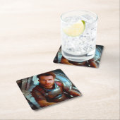 SF Hero aan boord van ruimteschip 4 Kartonnen Onderzetters (Insitu)