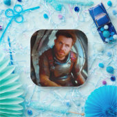 SF Hero aan boord van ruimteschip 4 Papieren Bordje (Feest)