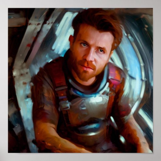 SF Hero aan boord van ruimteschip 4 Poster (Voorkant)