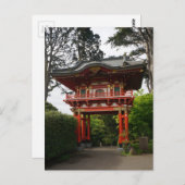 SF Japanse tea Garden Temple Gate #2 Briefkaart (Voorkant / Achterkant)